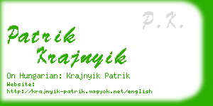 patrik krajnyik business card